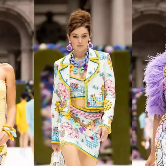 Moschino Couture Calico Animals Piquet Nursery Rhyme JACKET ONLY Lace US 6 2022 - Picture 3 of 13